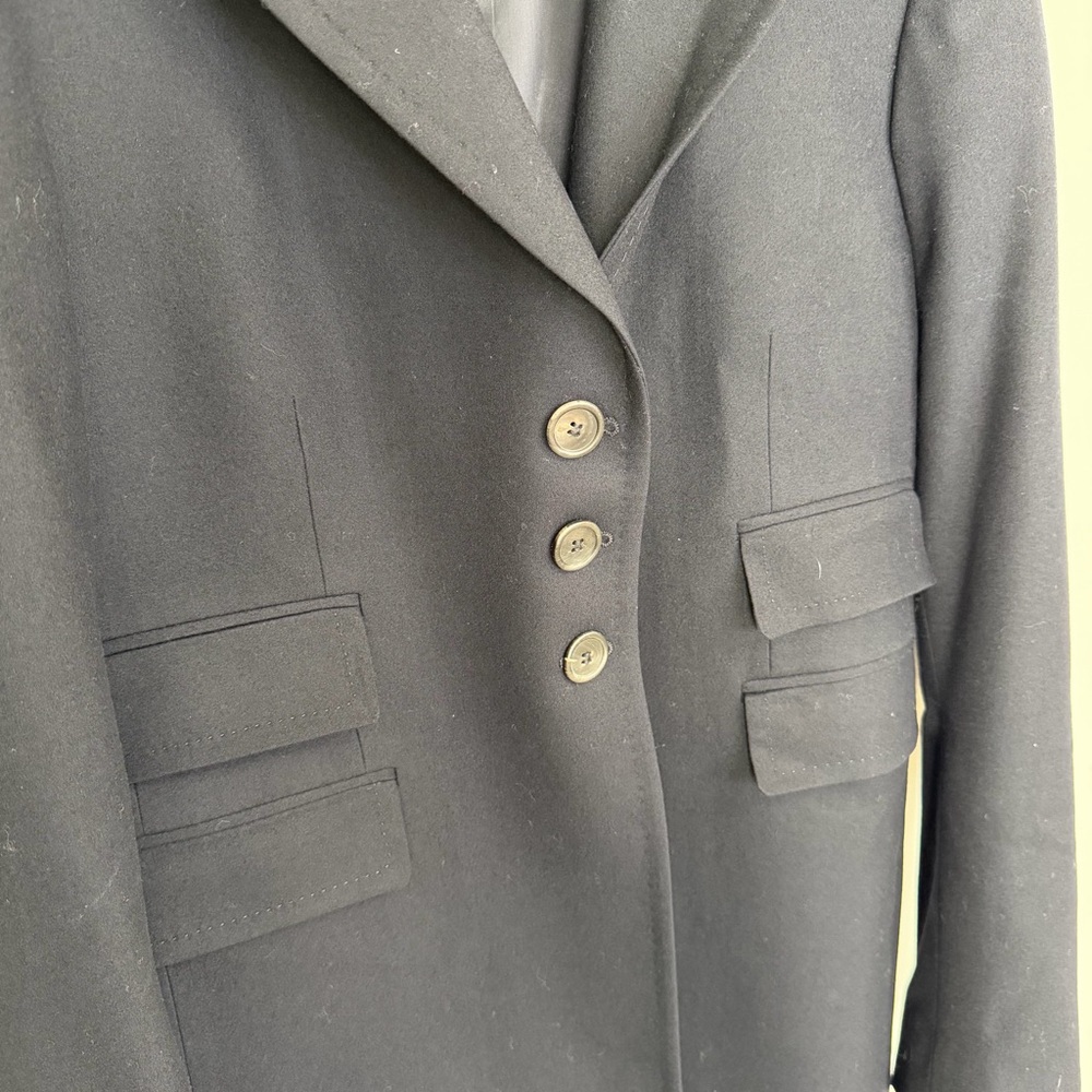Pauw Amsterdam 100% Virgin Wool Longline Blazer Coat Size 3 (Large), Navy Blue - Picture 6 of 10